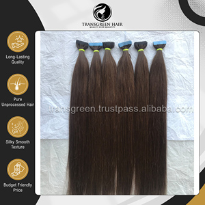 Muy Solicitado, Cabello Virgen 100% Natural de Templo, Grado Virgen, Sin Colorante # Extensiones de Cabello Humano Liso en 4 Tiras a un Precio Excepcional - Product Image 3