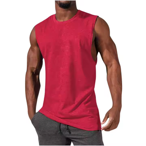 Vente directe usine – Débardeurs en microfibre pour hommes, grande quantité, prix bas, débardeurs décontractés sans manches en coton, imprimés sur mesure, grandes tailles - Product Image 2