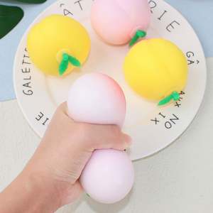 Juguete de silicona creativo con forma de melocotón grande para niños, suave, de rebote lento, descompresivo, relajante, simulador de compresión - Product Image 3