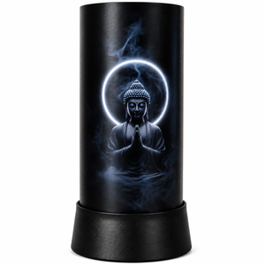 Buddha <b>LED</b> <b>Table</b> Lamp Spiritual Meditation Night Light USB Powered Blue Glow Buddhist <b>Bedside</b> Decor Pooja Room Home Office Gift - Product Image 1