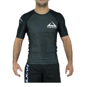 Último diseño hombres Rash Guard manga corta ropa de compresión Fitness culturistas poliéster de alta calidad superior BWI - Product Image 1