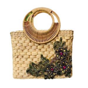 Handwoven Water Hyacinth <b>Handbag</b> for Women - Product Image 4
