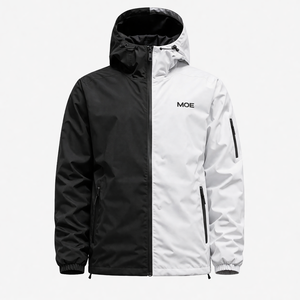 Veste tendance pour homme, personnalisable, noire, thermochromique, streetwear, réactive à la chaleur et à l'eau, coupe-vent. - Product Image 4