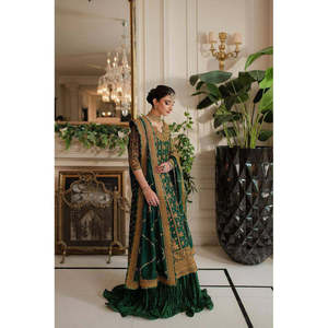 Conjunto de Top y Bottom de mujer de diseñador con Dupatta para ropa de fiesta - Product Image 4