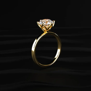 VVS-VS Clarity IGI Certified Round CVD Solitaire Engagement <b>Ring</b> With Floral Prong Handcrafted Diamond <b>Ring</b> From <b>Indian</b> Supplier - Product Image 2