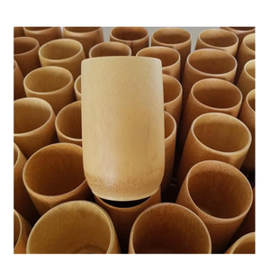 Custom <b>Bamboo</b> <b>Cup</b> Natural Eco Friendly Personalized Design Engraved Logo - Product Image 4