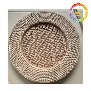 Woven rattan plate placemat handmade natural <b>table</b> <b>mat</b> for dining and home decoration supply - Product Image 5