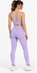 Sujetador deportivo acanalado sin costuras para mujer, top acolchado de alto impacto para yoga, gimnasio, fitness, entrenamiento, correr, de secado rápido y soporte elástico. - Product Image 4