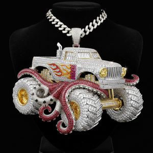 Off Road Beast Pendant Necklace Fine Jewelry Pendants & Charms Moissanite Rhodium Plated <b>Rapper</b> Jewelry <b>Chain</b> - Product Image 3