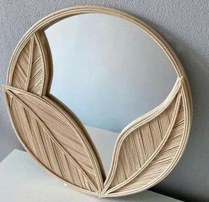 Miroir rond, meubles modernes en rotin, miroir classique, miroir mural, miroir décoratif - Product Image 1