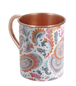 Taza de Cobre Sólido Personalizada de 330 ml con Logotipo Personalizado, Regalo de Vino Ecológico Minimalista con Acabado Esmaltado, Hecho a Mano en Estados Unidos - Product Image 4