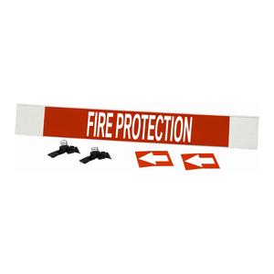 Marqueur de tuyau de protection incendie flexible haute performance 4 po H x 24 po L Brady - Product Image 1