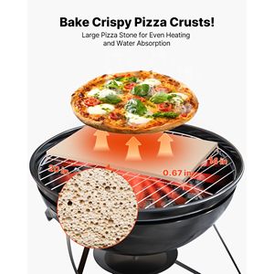 Pietra per Pizza Rettangolare Extra Large 20 X 14 X 0.67 Pollici, Resistente al Calore fino a 1450 Fahrenheit, con Raschietto, Teglia per Pizza - Product Image 2