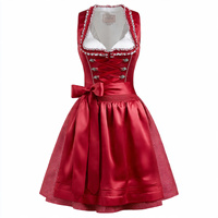 Robe Dirndl Vintage Oktoberfest de Munich pour Femme, Costume Traditionnel Bavarois pour Fête, Carnaval, Serveuse de Taverne, Cosplay