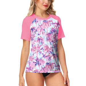 Camiseta de Compresión de Manga Corta para Mujer, Protección UV, para Deportes Acuáticos, Natación, Fitness y Entrenamiento - Product Image 5