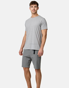 T-shirt pour homme 100% coton personnalisé uni surdimensionné col rond manches courtes sérigraphié T-shirt vierge pour homme vente en gros - Product Image 6