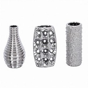 Premium Quality Metal Flower <b>Vase</b> Glossy Finished Home Decoration Tall Metal Stainless Steel <b>Vase</b> for Flower Arrangement - Product Image 1