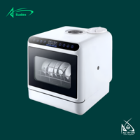 Lave-vaisselle portable de comptoir Sudex QLK-T18, mini, autonome, entièrement automatique, contrôlé par application, avec désinfection UVC pour camping-car