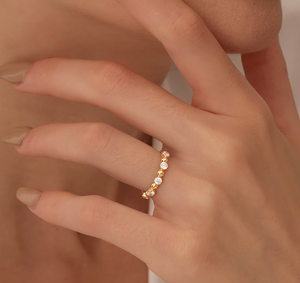 Bague en or 14 carats plaqué or, diamant de laboratoire taille brillant rond, certifié IGI, style vintage, bijoux haut de gamme pour mariage et soirée - Product Image 4