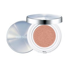 Fond de teint coussin The Saem Eco Soul Essence 15g à prix réduit, couvrance totale, teinte froide 21, avec fonction correcteur pour peaux moyennes - Product Image 1