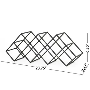 Support à bouteilles en métal artisanal élégant, porte-vin haut de gamme pour comptoir de cuisine, support à bouteilles en métal artistique fait main Zahid - Product Image 4