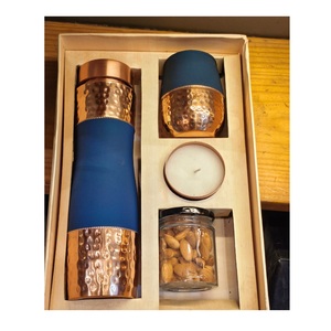 Durable Copper Water Bottle Featuring Soft Rubber Exterior For <b>Secure</b> Grip During Home Office Gym And Travel Use - Product Image 1