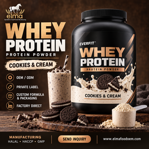 Concentrado de Proteína de Suero de Leche Elma Food 1KG Sin Azúcar Añadido 50 Porciones Fórmula de Crecimiento Muscular con BCAA Proteína en Polvo Sin GMO - Product Image 1