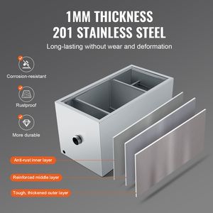 Trappola per Grasso in Acciaio Inossidabile da 25 Libbre per Cucine Commerciali, 6.4 GPM - Product Image 3
