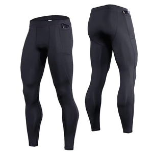 Leggings de Compresión Ligeros para Gimnasio, al por Mayor, para Hombre, con Logotipo Personalizado, Ropa Deportiva de Cintura Alta, Tejida, para Entrenamiento - Product Image 6