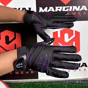 American Football Gloves Receiver Non-Slip Lightweight Full Finger Adjustable <b>Hook</b> Loop Closure Breathable Durable Gel Sports - Product Image 3