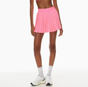 Jupe de tennis pour femme avec short intégré, taille haute, skort athlétique, respirante, pour le golf et la course, vêtements de sport, fournisseur OEM - Product Image 2