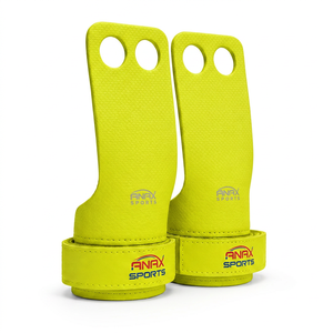 Poignée de gymnastique à 2 trous, ajustement confortable avec sangles de poignet réglables, meilleure qualité OEM, respirante, poignée de gymnastique à 2 trous - Product Image 5