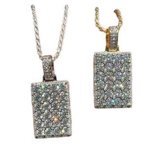 Nuevo Collar con Colgante de Moissanita Plateada, Joyería Urbana Hip Hop para Raperos, de Exportador Indio - Product Image 1