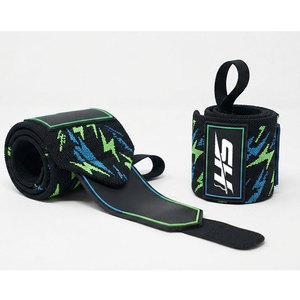 Bandes de poignet réglables unisexes haute résistance pour la musculation, l'entraînement en salle de sport, la musculation, prix de gros, logo personnalisé - Product Image 1