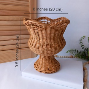 Vase en rotin tressé fait main, parfait pour la maison, le bureau, le balcon et la décoration intérieure rustique, vente en gros en provenance d'Inde - Product Image 4