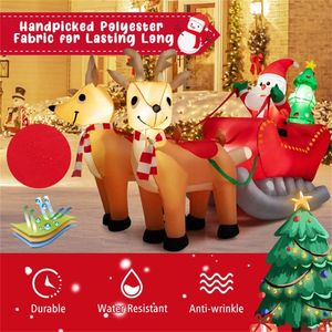 7.2 Feet Christmas Inflatable Santa Rides Sled Outdoor Holiday Yard Decoration - Product Image 6
