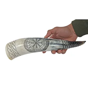 Corne à boire viking authentique et écologique pour la bière, corne de buffle polie de haute qualité, conçue pour les Vikings. - Product Image 4