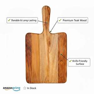 Planche à découper classique en bois, grand ensemble de blocs de découpe pour cuisine, ustensiles de cuisine en bambou biologique de haute qualité - Product Image 2