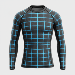 Unisex Long Sleeve Rash Guard Quick Dry Swim Shirt Compression Fit <b>Surf</b> Top Protective Activewear for Surfing Diving and Fitness - Product Image 1