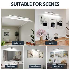 Lumières de Vasque LED Modernes 32\" 16W Lumière Blanche Jour Chrome Luminaires de Salle de Bain Lumière de Vasque Miroir - Product Image 4