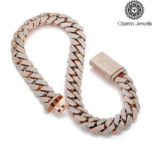 Collier pour homme en argent avec moissanite, plaqué or 14 carats, chaîne à maillons boule, style hip-hop, taille brillante, micro-incrustation IGI - Product Image 3