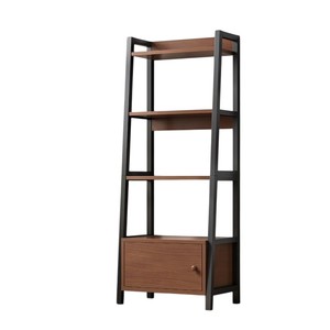 Estantería Exclusiva con Gabinete de Almacenamiento, Librería Moderna con Marco Metálico, Estantes de Madera Blanca, Mueble de Almacenamiento para Oficina en Casa - Product Image 3