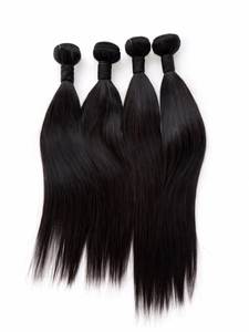 Extensions de cheveux humains indiens vierges, lisses et crépus, noirs, style doux, 4 paquets NAJIR HAIR HUB - Product Image 1