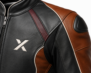 Traje de Motocicleta de Cuero de una Pieza Modern Heritage |   Marrón Negro |   Fabricante OEM ODM |   Diseño de Calidad Premium |   Ropa de Carreras - Product Image 4