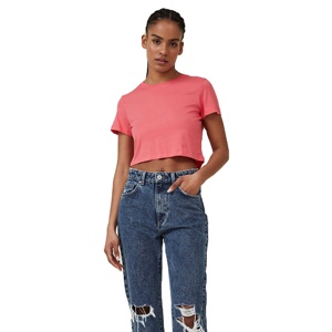 T-shirts courts pour femmes Vêtements décontractés d'été personnalisables Couleur unie-Nouvelle arrivée Usine Vente en gros - Product Image 5