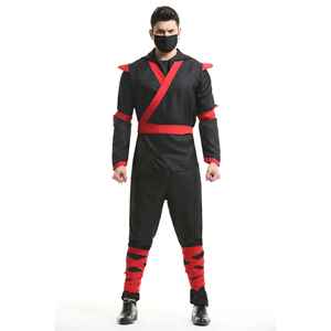 Ropa Deportiva de Color Contrastante para Exteriores, Ropa de Artes Marciales, Trajes de Ninja, Conjunto de Uniforme de Ninja Profesional con Alas en los Hombros - Product Image 6