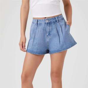 Shorts de Mezclilla Flexibles, Tela Suave, Ajuste Cómodo, Transpirables, Ligeros, Estilo Informal para Mujer, Atuendo de Verano - Product Image 3