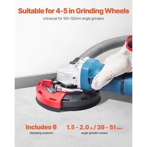 Universal 4-5 Inch Grinding Dust Shroud for <b>Angle</b> <b>Grinder</b> Surface <b>Grinder</b> 6 Clamping Washers Connects Vacuum Unit Guard Shield - Product Image 2