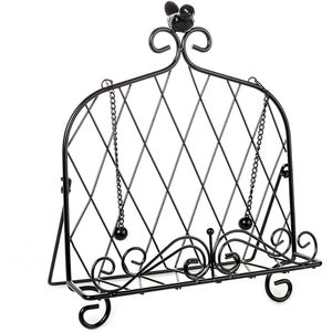 Support de livre en fer forgé au design moderne, couleur noire, pour la décoration de la maison, du bureau ou du salon - Product Image 6