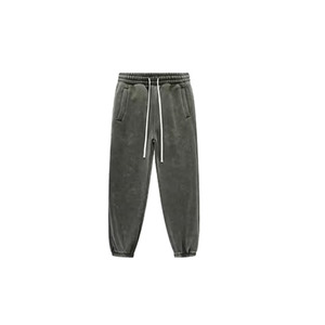 Luxury Men's Pants 400 GSM Cotton Fleece Straight Leg <b>Waterproof</b> Washed <b>Trouser</b> Sun Faded Style Streetwear Jogger - Product Image 4
